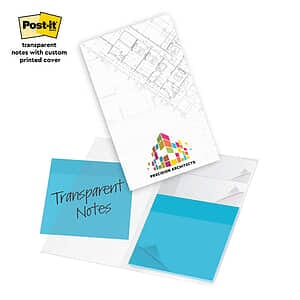 Post-it® Transparent Notes with Custom Printed Cover