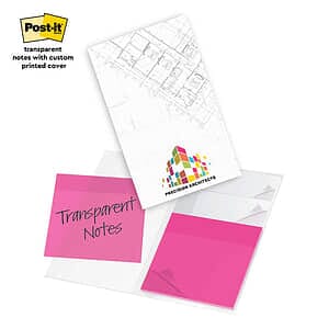 Post-it® Transparent Notes with Custom Printed Cover