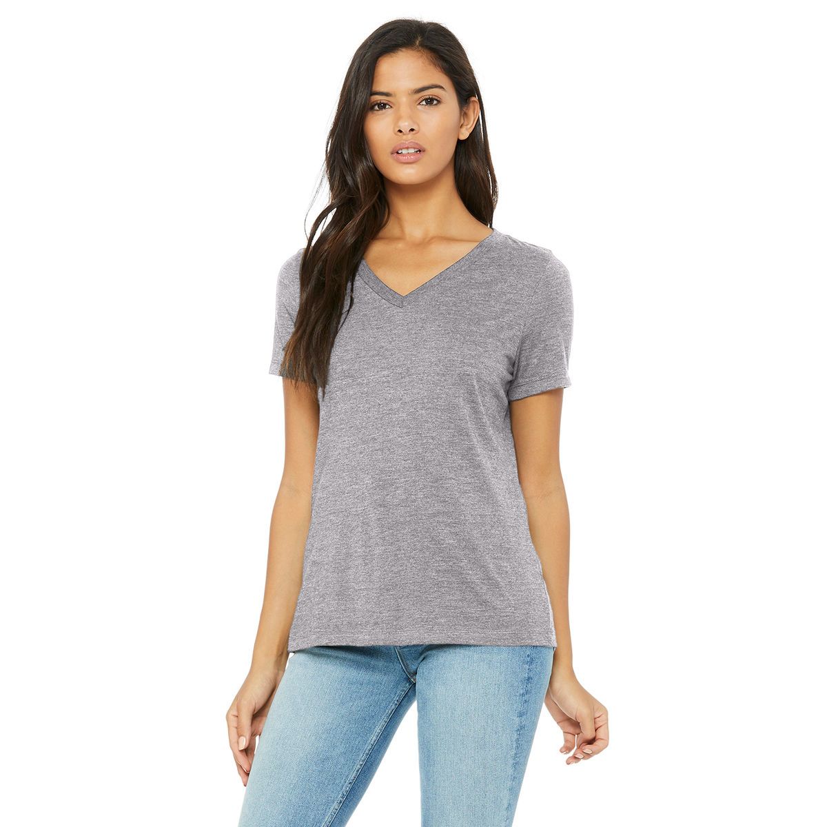 Promotional Ladies' relaxed jersey vneck tshirt Personalized With