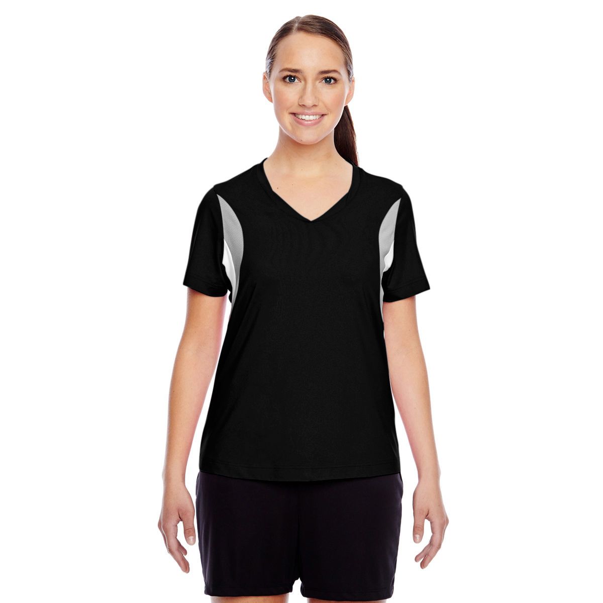 Promotional Ladies' short-sleeve athletic v-neck tournament jersey ...