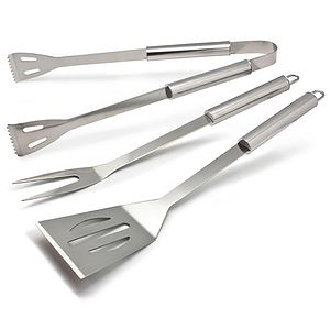 3 pc Stainless Steel BBQ Tool Set