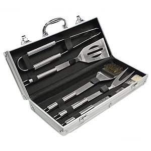 Deluxe 5 pc Stainless Steel BBQ Tool Set