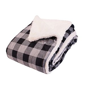 Sutterwood - Deluxe Micro Mink Sherpa Plaid Blanket