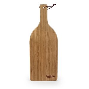 WINE BOTTLE SHAPED BAMBOO SERVING AND CUTTING BOARD