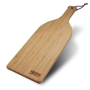 WINE BOTTLE SHAPED BAMBOO SERVING AND CUTTING BOARD