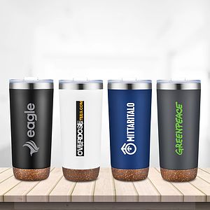 CLARION - 22 OZ VACUUM  SEALED TUMBLER WITH CORK BOTTOM