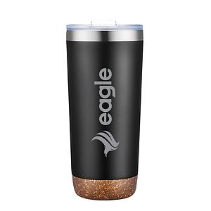 CLARION - 22 OZ VACUUM  SEALED TUMBLER WITH CORK BOTTOM