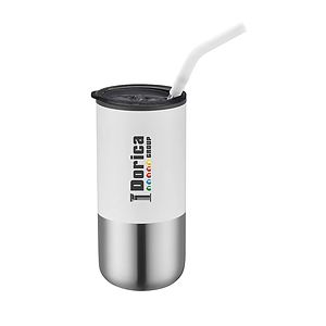 BRAZOS - 16 OZ DOUBLE WALL TUMBLER WITH STRAW