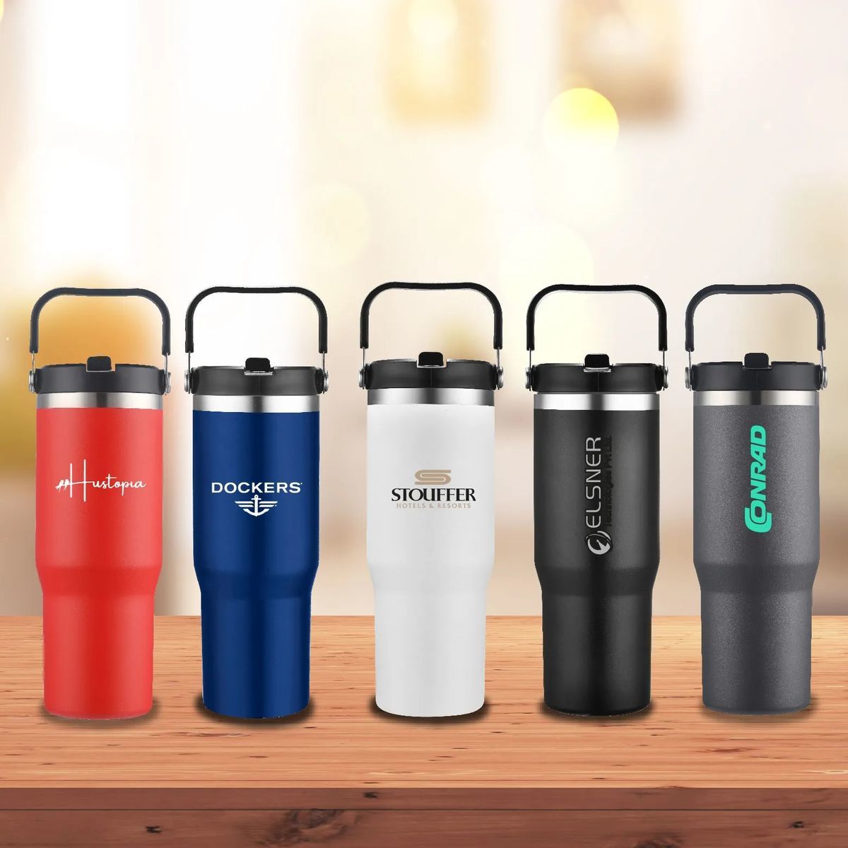 CASPIAN - 30 OZ TRAVEL MUG WITH BUILT-IN CARRIER