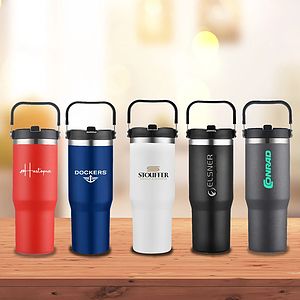 CASPIAN - 30 OZ TRAVEL MUG WITH BUILT-IN CARRIER