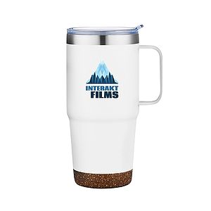 DELAWARE - 24 OZ STAINLESS STEEL TRAVEL MUG WITH CORK BOTTOM