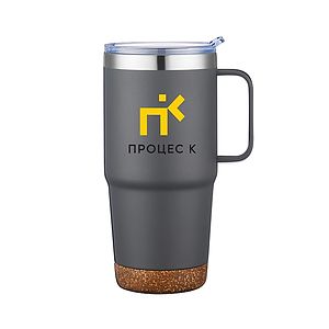 DELAWARE - 24 OZ STAINLESS STEEL TRAVEL MUG WITH CORK BOTTOM