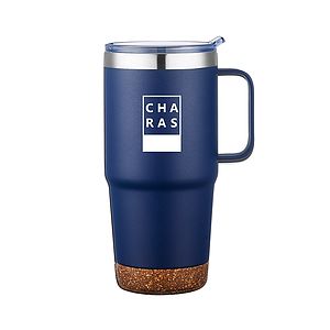 DELAWARE - 24 OZ STAINLESS STEEL TRAVEL MUG WITH CORK BOTTOM