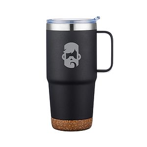 DELAWARE - 24 OZ STAINLESS STEEL TRAVEL MUG WITH CORK BOTTOM