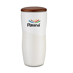 FARMINGTON - 12 OZ DOUBLE WALL CERAMIC TUMBLER WITH WOOD LID