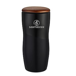 FARMINGTON - 12 OZ DOUBLE WALL CERAMIC TUMBLER WITH WOOD LID