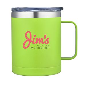 ALPHEUS - 14 OZ STAINLESS STEEL CAMPING MUG WITH HANDLE
