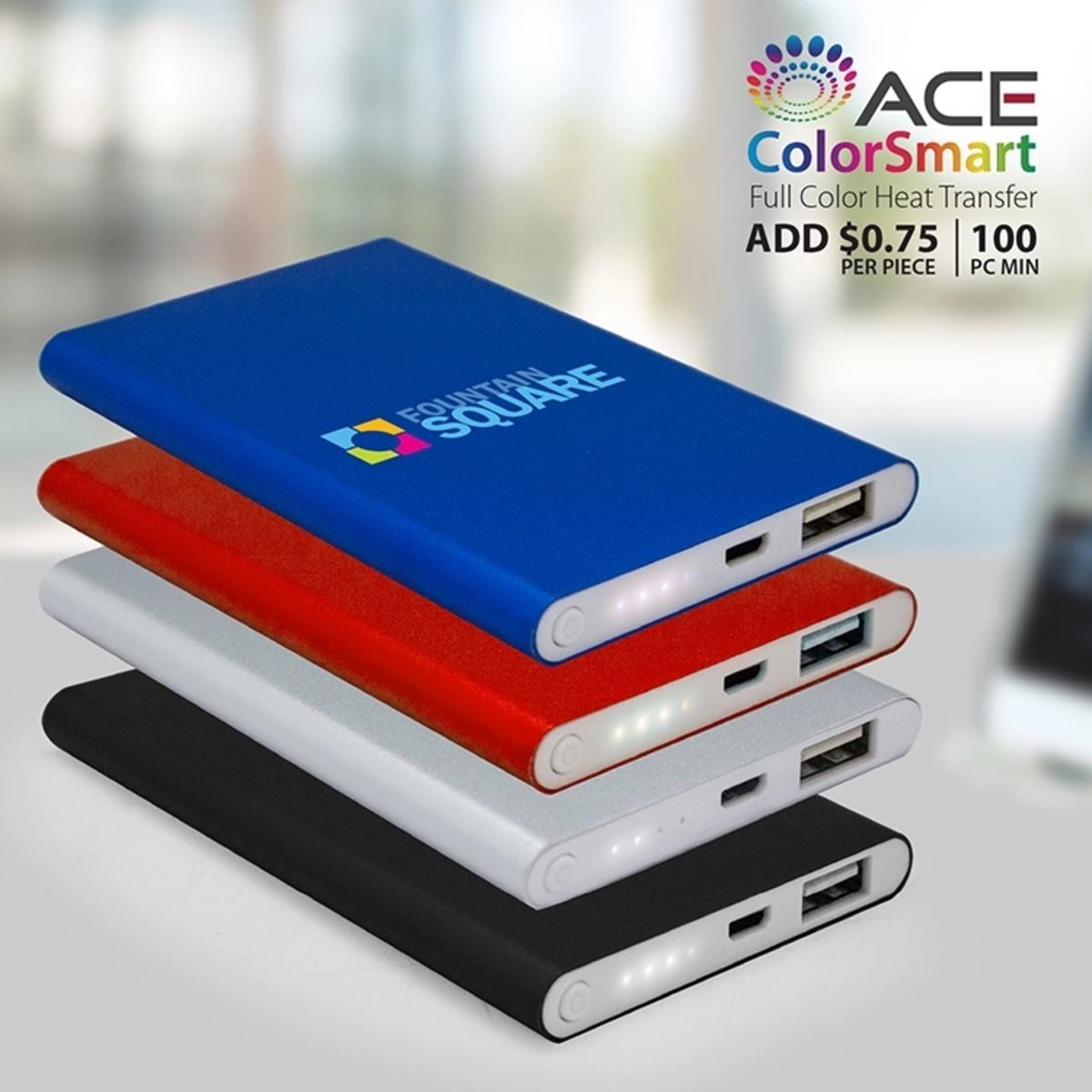 Columbus - 4000 mAh SLIM METAL PORTABLE POWER BANK