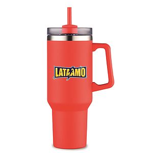 THE HIDRATOR - 40 oz. S/S TRAVEL MUG WITH HANDLE AND STRAW