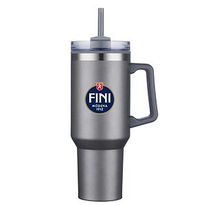 THE HIDRATOR II- 40 oz. S/S TRAVEL MUG WITH HANDLE AND STRAW