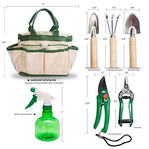 ABBEY - 7 PC INDOOR GARDEN TOOL SET