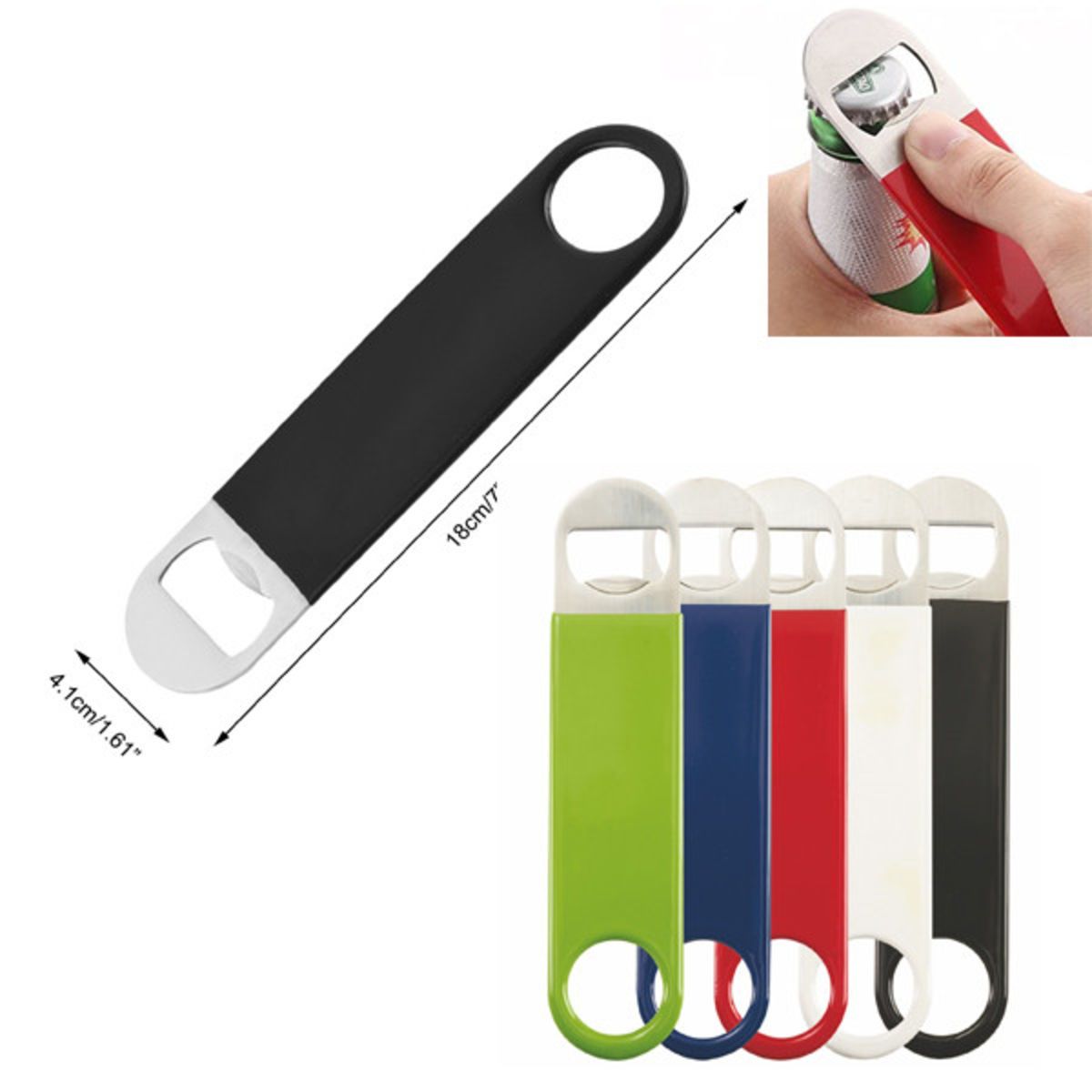 Stainless Steel Bottle Opener W/ Vinyl Sleeve