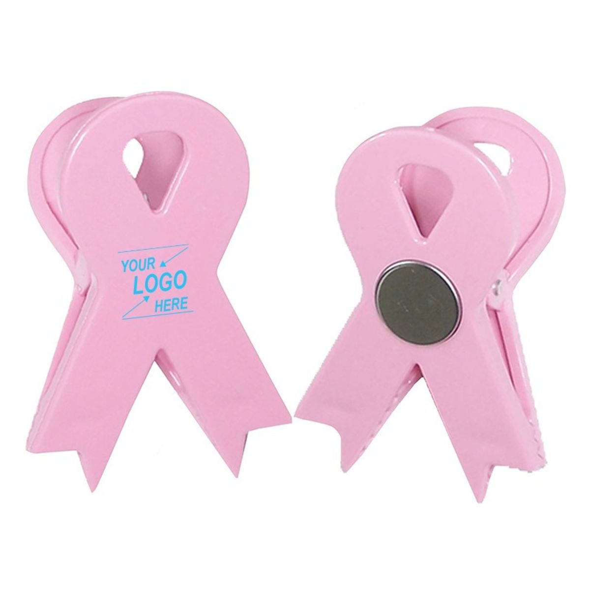 Pink Ribbon Magnetic Memo Clip Holder