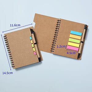 Eco-Recycled Journal W/ Sticky Notes & Flags