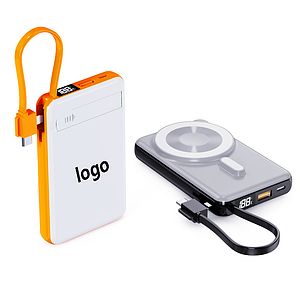 10000 Mah Wireless Magnetic Power Bank W/ Stander