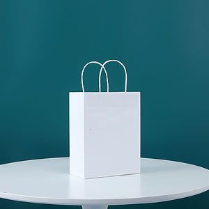 Medium Size Kraft Paper Shopper Tote bags(8 1/4"* 4 5/16"* 10 5/8")