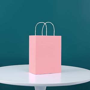 Medium Size Kraft Paper Shopper Tote bags(8 1/4"* 4 5/16"* 10 5/8")
