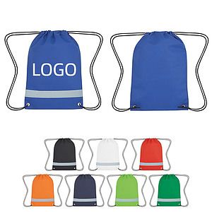 Reflective Non-Woven Drawstring Bag
