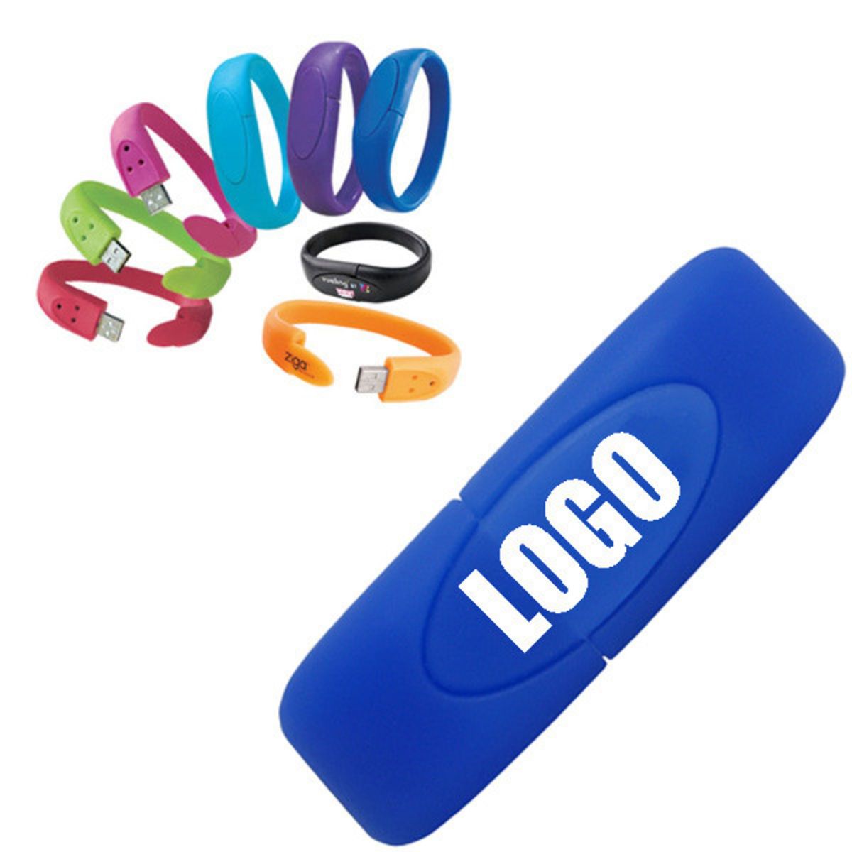 Silicone USB Flash Drive Wristband Bracelet(32GB)