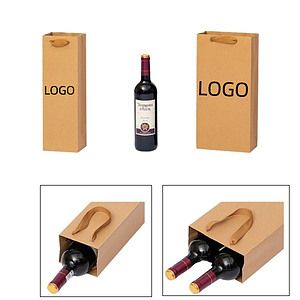 Kraft Paper Dual Bottles Bag
