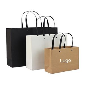 Medium Kraft Paper Tote Bag(12 5/8" W x 9 13/16" H x 4 5/16" G)