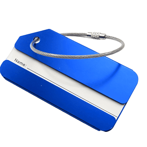 Luggage Tag W/ Stainless Steel Keyring