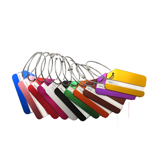 Luggage Tag W/ Stainless Steel Keyring