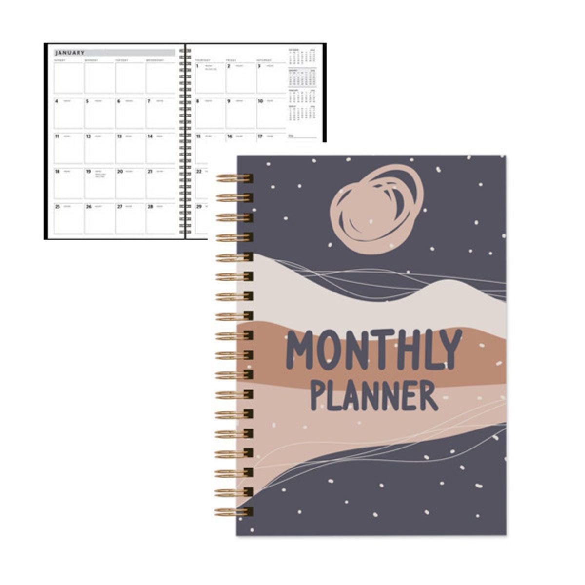 Custom Full-Color Monthly Planner