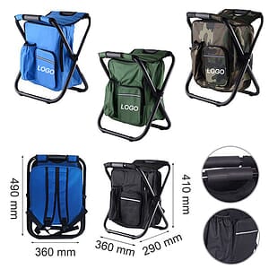 Outdoor Folding Backpack Insulated Cooler Chair
