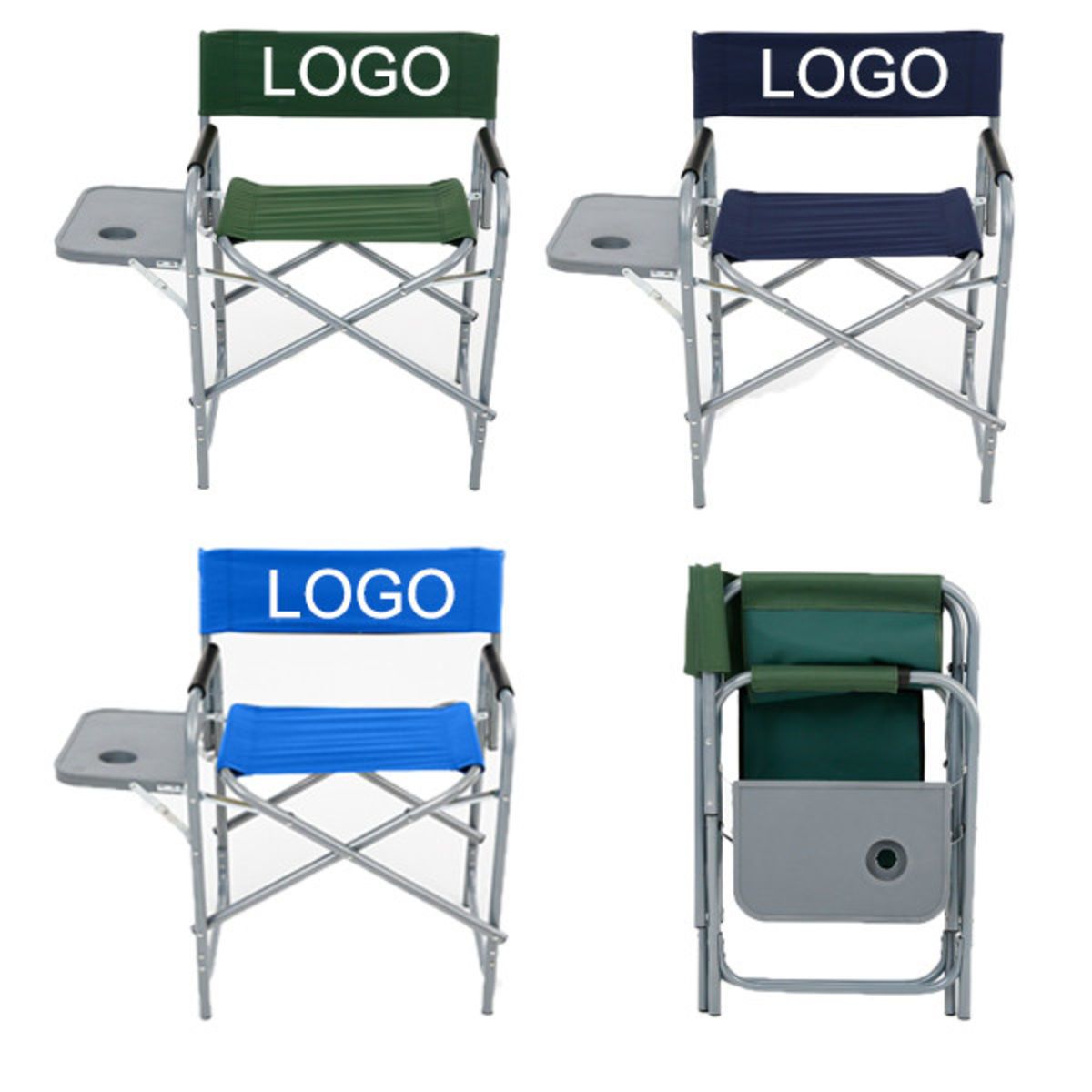 Portable Camping Folding Chair with Side Table