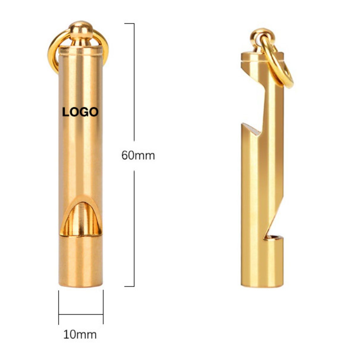 Brass Bottle Opener W/ Whistle