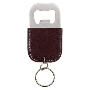 Leather Bottle Opener W/ Keyring