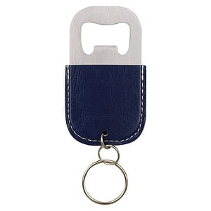 Leather Bottle Opener W/ Keyring