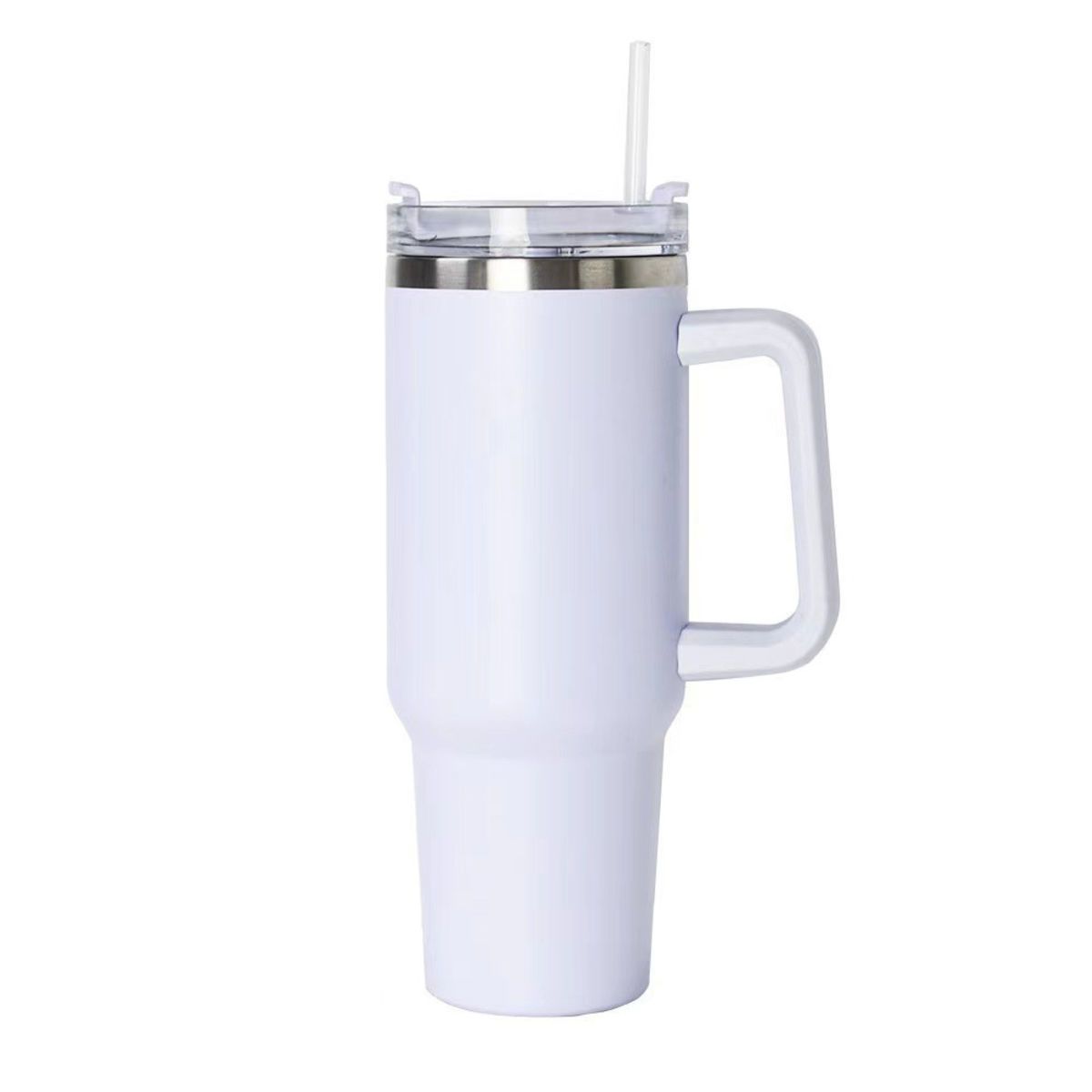 40 oz Vacuum Tumbler W/ Handle and Straw