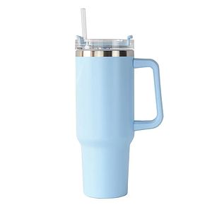 40 oz Vacuum Tumbler W/ Handle and Straw