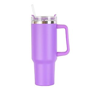40 oz Vacuum Tumbler W/ Handle and Straw