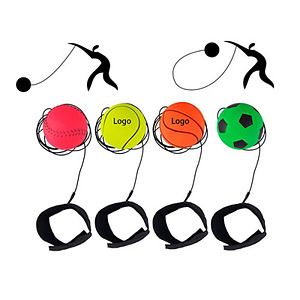2.5" D Rebound Ball Stress Reliever W/ Wristband