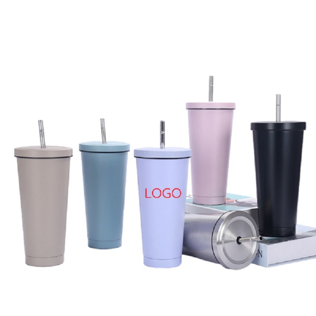 17 OZ Stainless Steel Tumbler W/ Straw
