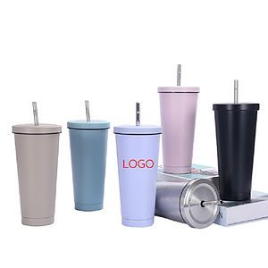 17 OZ Stainless Steel Tumbler W/ Straw