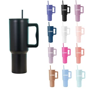 40oz Stainless Steel Tumbler W/ Straw & Lid